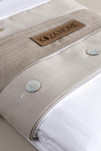 Dave Gri Çift Kişilik Nevresim Takımı 4 Yastık 200x220 5042