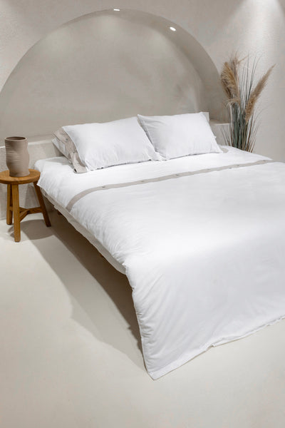 Dave Gri Çift Kişilik Nevresim Takımı 4 Yastık 200x220 5042