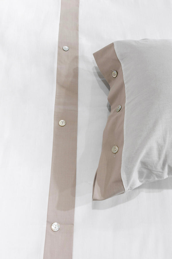 Dave Gri Çift Kişilik Nevresim Takımı 4 Yastık 200x220 5042