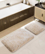 Douro Shaggy Bej 2'li Banyo Paspası 60 x 100 - 50 x 60