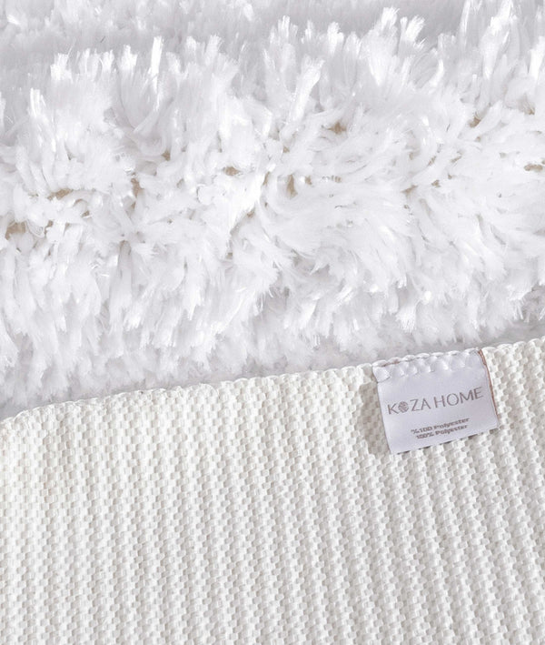 Douro Shaggy Beyaz 2'li Banyo Paspası 60 x 100 - 50 x 60