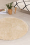 Douro Shaggy Banyo Paspası Bej Kaydırmaz Taban Daire 80 x 80 cm