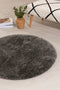 Douro Shaggy Banyo Paspası Füme Kaydırmaz Taban Daire 100 x 100 cm
