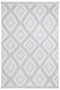 Duo Beyaz Gri Çift Taraflı Yıkanabilir Dokuma Kilim 22997A