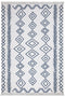 Duo Beyaz Mavi Çift Taraflı Yıkanabilir Dokuma Kilim 23000A