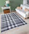 Duo Beyaz Siyah Çift Taraflı Yıkanabilir Dokuma Kilim 22991A
