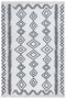 Duo Beyaz Siyah Çift Taraflı Yıkanabilir Dokuma Kilim 23000A