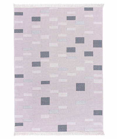 Duo Krem Gri Çift Taraflı Yıkanabilir Dokuma Kilim 24246A