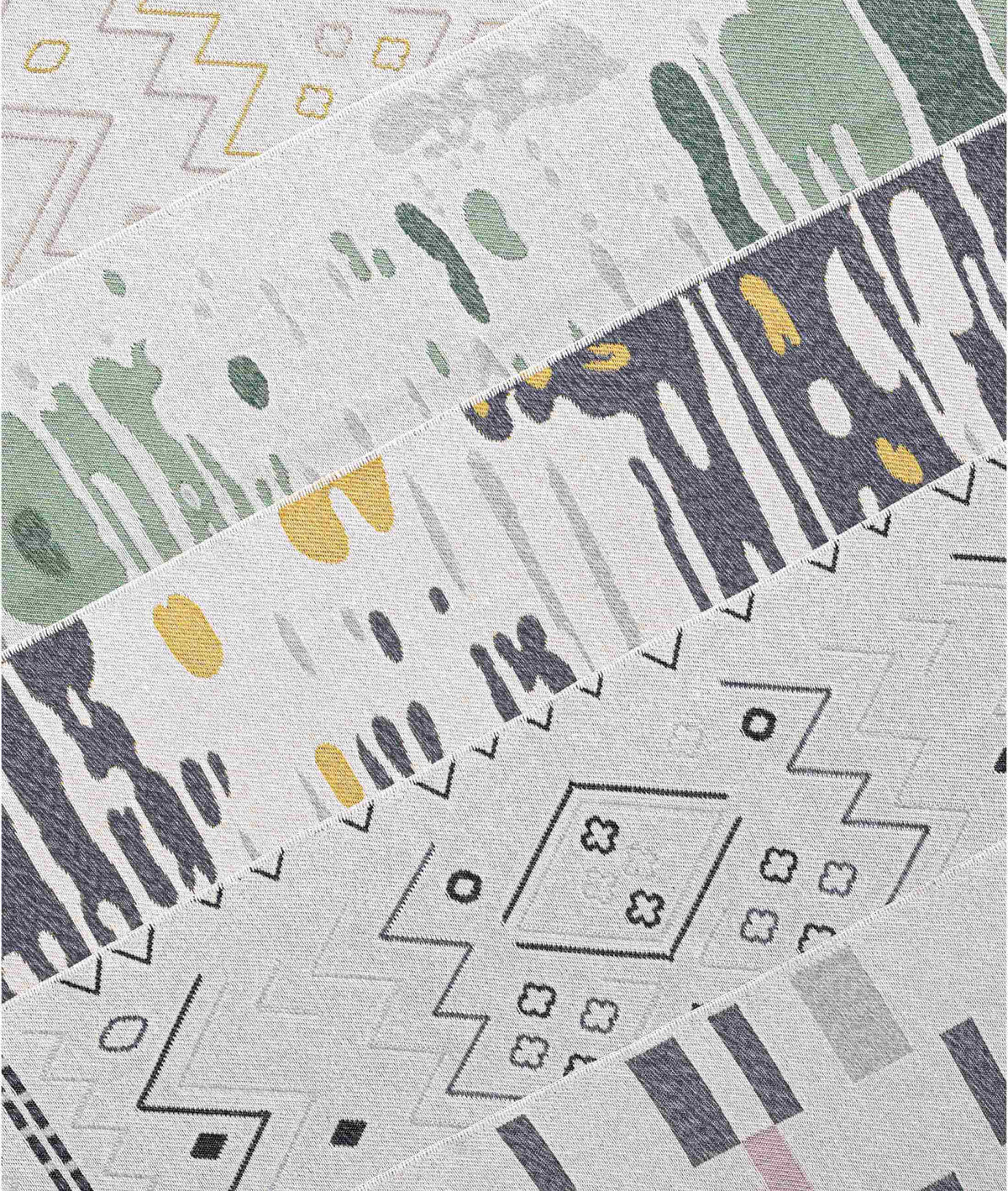 Duo Krem Gri Çift Taraflı Yıkanabilir Dokuma Kilim 24246A