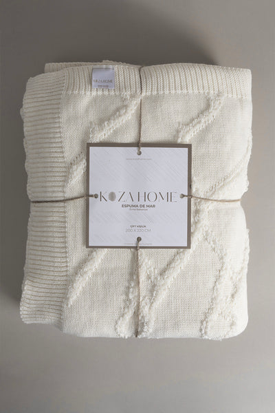 Espuma De Mar Krem Çift Kişilik Battaniye 200x220 37125