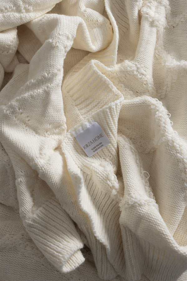 Espuma De Mar Krem Çift Kişilik Battaniye 200x220 37125