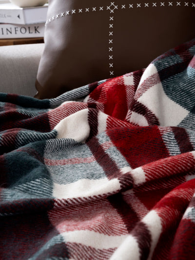 Fıona Kırmızı Ekose Throw 130X170 15050