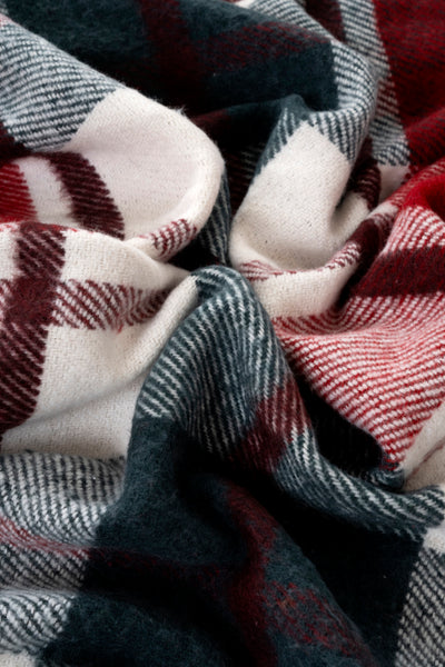 Fıona Kırmızı Ekose Throw 130X170 15050