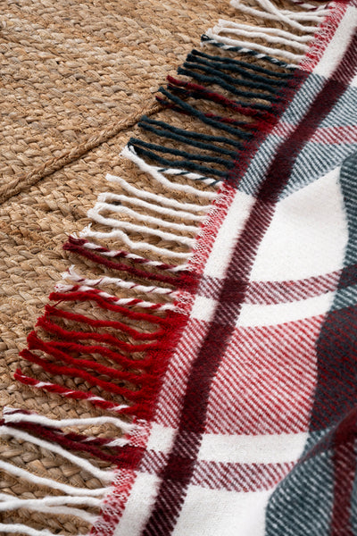 Fıona Kırmızı Ekose Throw 130X170 15050