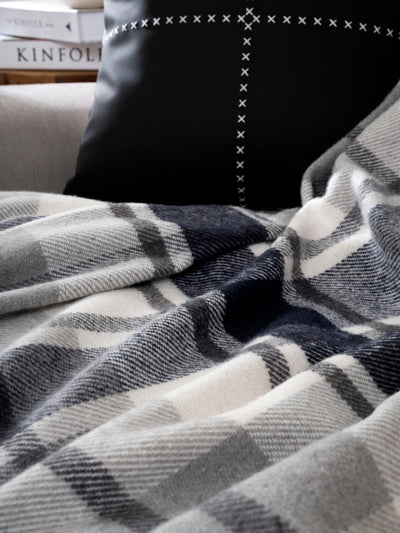 Fıona Siyah Ekose Throw 130X170 15051