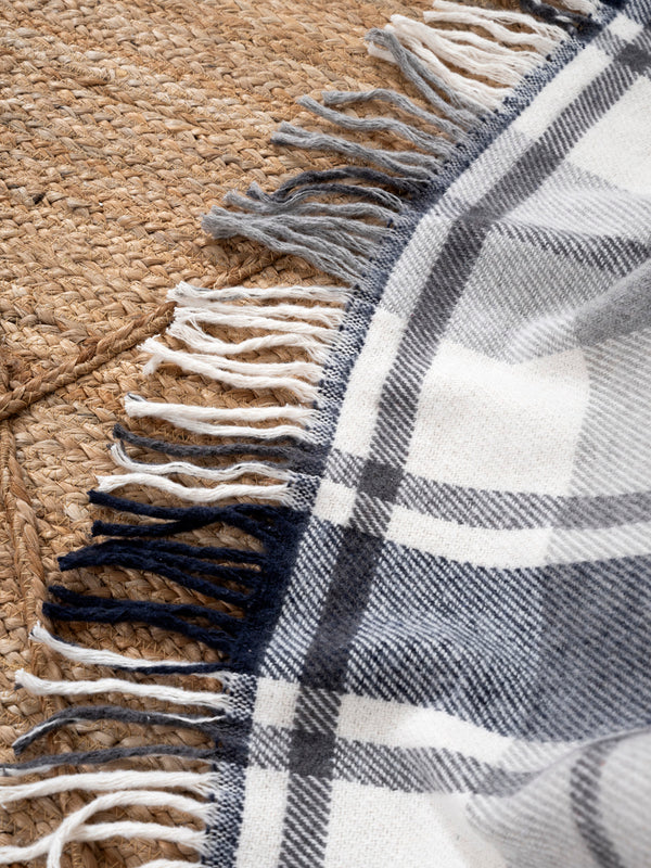 Fıona Siyah Ekose Throw 130X170 15051