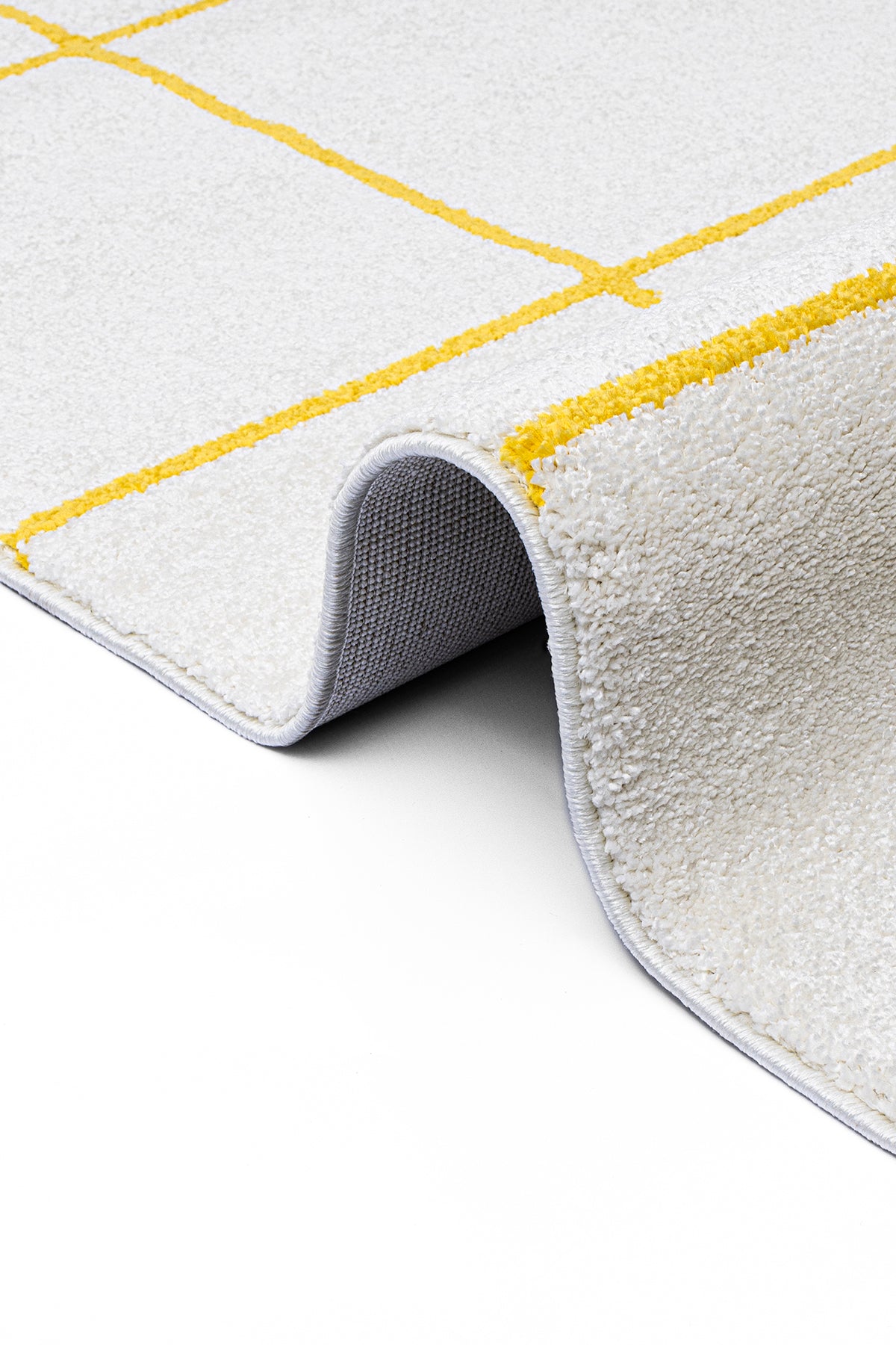 Fjord Beyaz Sarı Halı Kilim Salon Oturma Odası Yatak Odası Koridor Makine Halısı 59836A