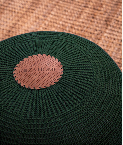 Fluffy Örgü Puf Yeşil 8002