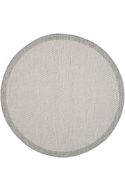 Fresco Antrasit Ekru Sisal Daire Halı 23745D