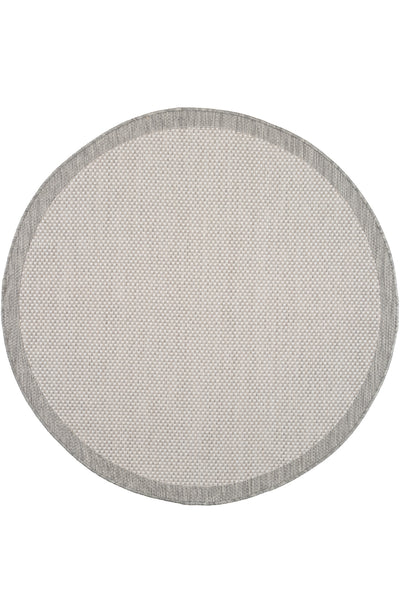 Fresco Antrasit Ekru Sisal Daire Halı 23745D
