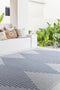 Fresco Ekru Lacivert İskandinav Jüt Yıkanabilir Halı Kilim Balkon Teras Salon Koridor Halısı 22835A