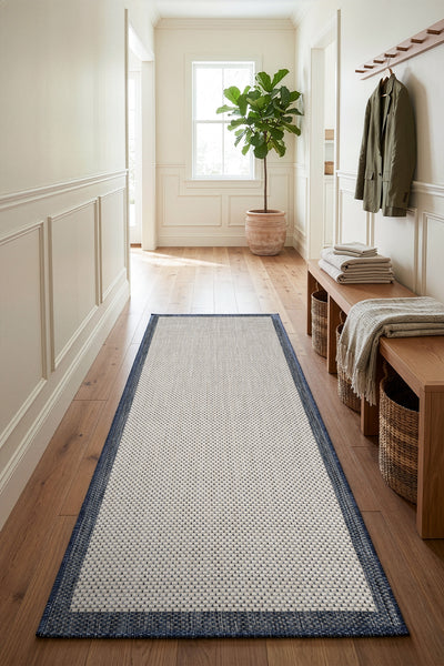 Fresco Ekru Lacivert Sisal Yolluk 23745Y