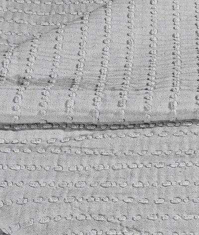 Freya Müslin Gri %100 Pamuk Çift Kişilik Pike 230x245 7503A