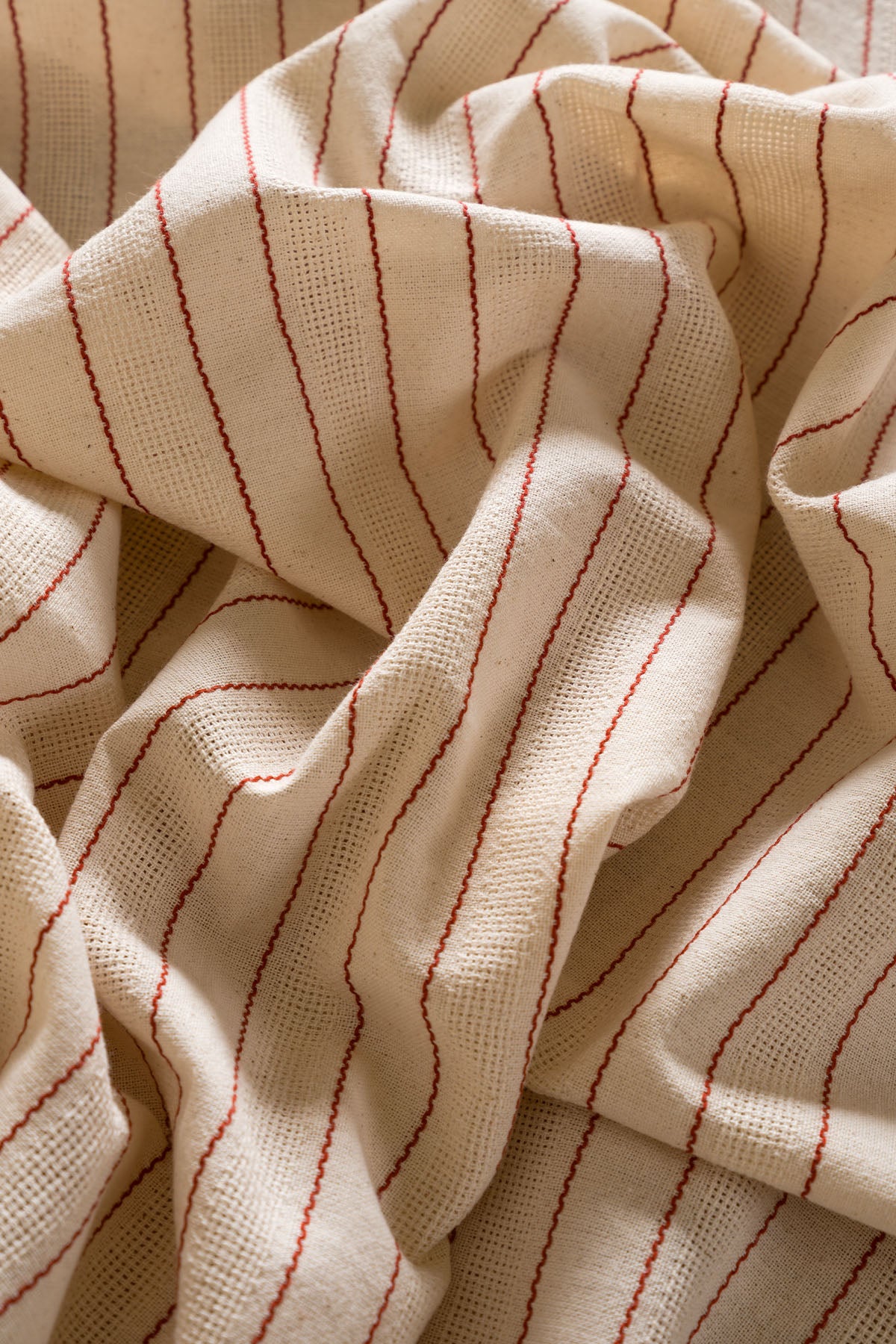 Graın %100 Pamuk Masa Örtüsü Krem-Kiremit Bordür Detaylı 140X200 Cm 2598