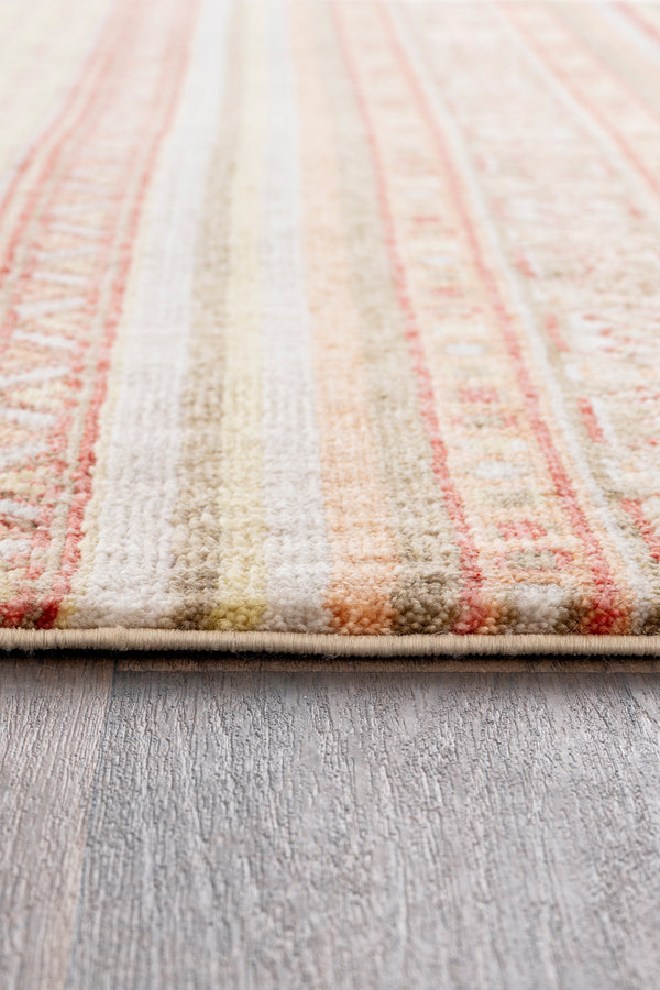 Heriz Bej Bordo Etnik Desenli Halı A0986B