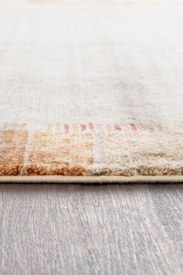 Heriz Bej Bordo Etnik Desenli Halı A0988B