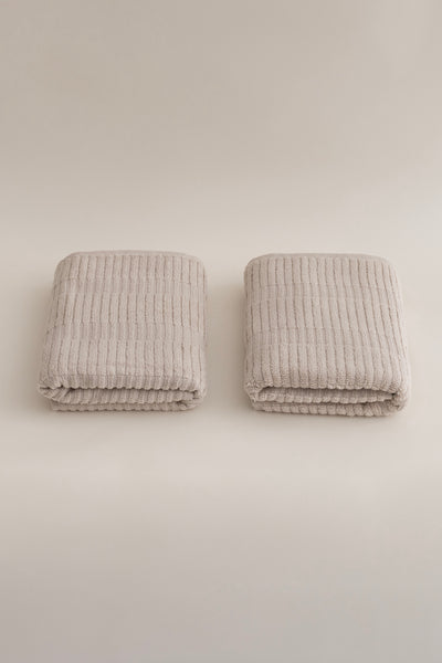 Ivory Bej 2'li Banyo Havlusu Seti 50x90 - 70x140 1104A