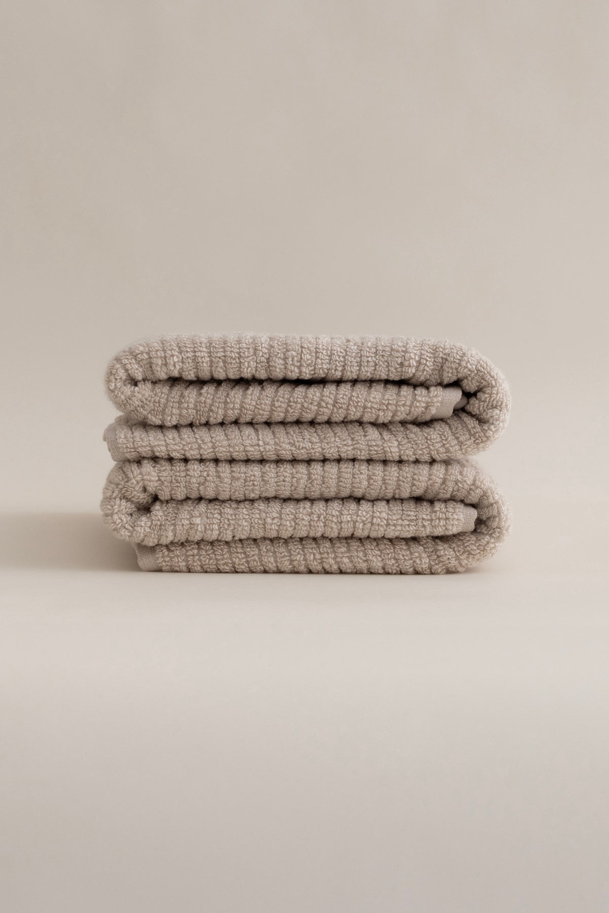 Ivory Bej Fitilli Mikro Fiber %100 Pamuk 2'Li Banyo Havlusu Seti 50 X 90 - 70 X 140 1128A