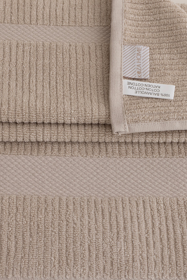 Ivory Bej 2'li Banyo Havlusu Seti 50x90 - 50x90 1134A