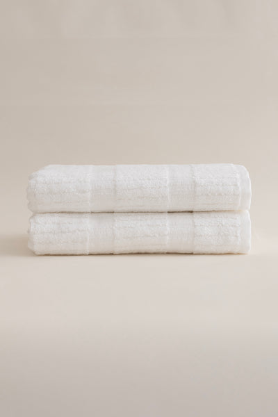 Ivory Beyaz 2'li Banyo Havlusu Seti 50x90 - 50x90 1107A