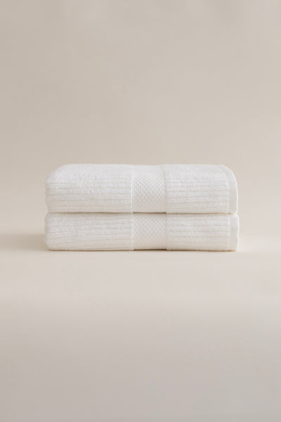 Ivory Beyaz 2'li Banyo Havlusu Seti 50x90 - 50x90 1131A