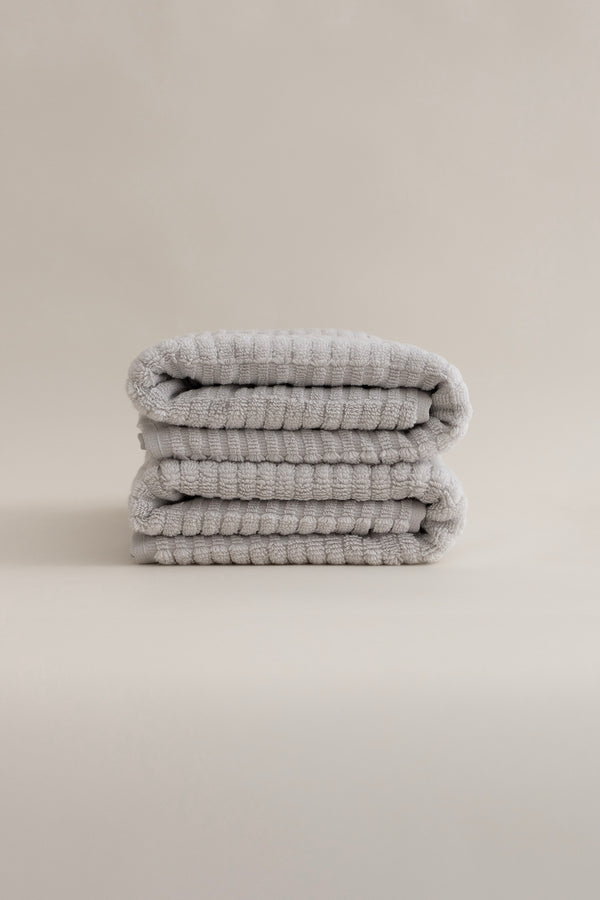 Ivory Gri 2'li Banyo Havlusu Seti 50x90 - 50x90 1108A