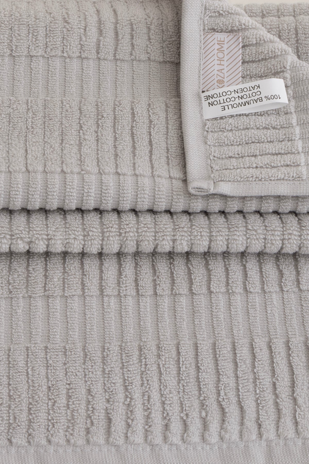 Ivory Gri Bordürlü Mikro Fiber %100 Pamuk 2'Li El Yüz Havlusu Seti 50 X 90 - 50 X 90 1108A