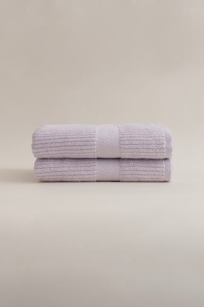 Ivory Lila 2'li Banyo Havlusu Seti 50x90 - 70x140 1129A