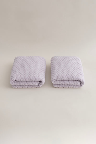 Ivory Lila Banyo Havlusu Seti 50x90 - 70x140 1117A