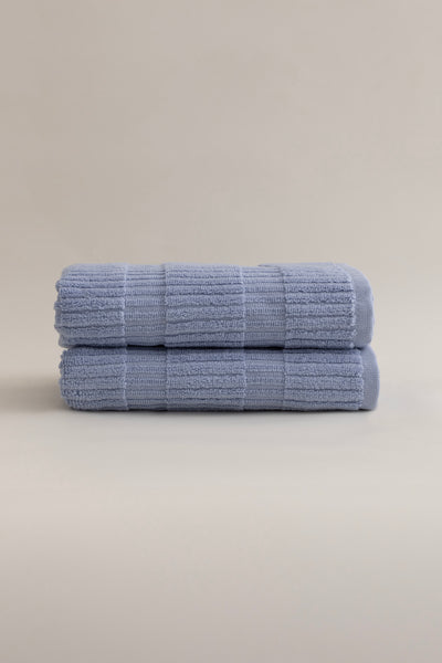 Ivory Mavi 2'li Banyo Havlusu Seti 50x90 - 50x90 1112A