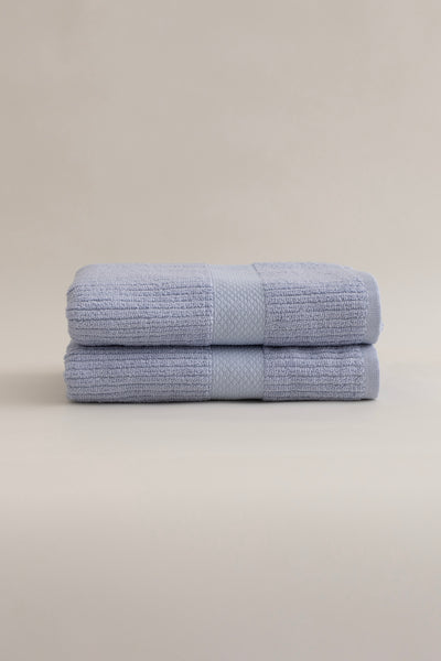 Ivory Mavi 2'li Banyo Havlusu Seti 50x90 - 70x140 1130A