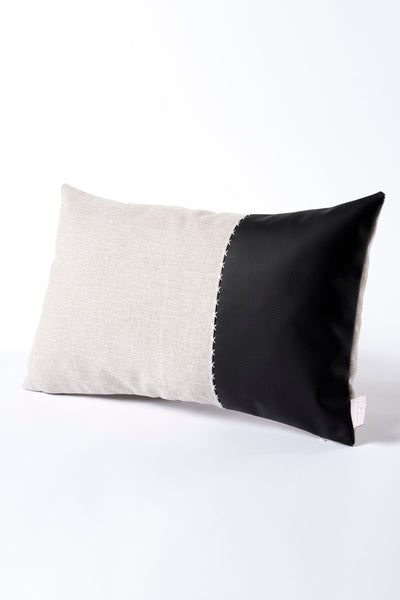 Ivy Soft Deri Siyah Kırlent Kılıfı 45X45 2548