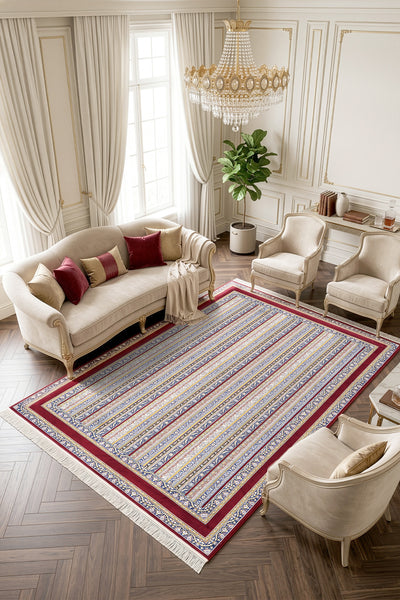 Koza Buhara Bordo Salon Halısı A5978A