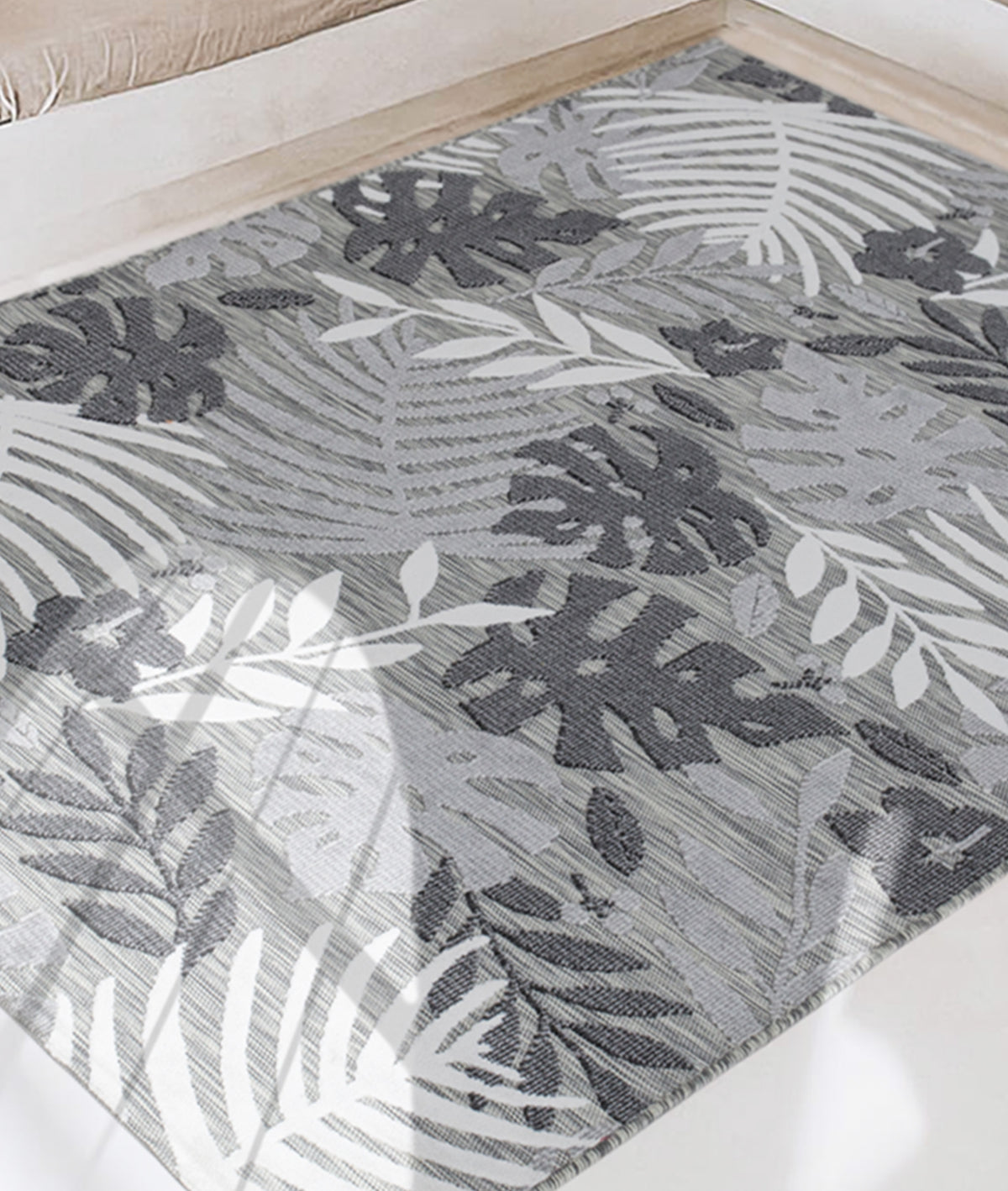 Koza Garden Gri Halı Kilim Balkon Teras Bahçe Salon Koridor Makine Halısı 65245