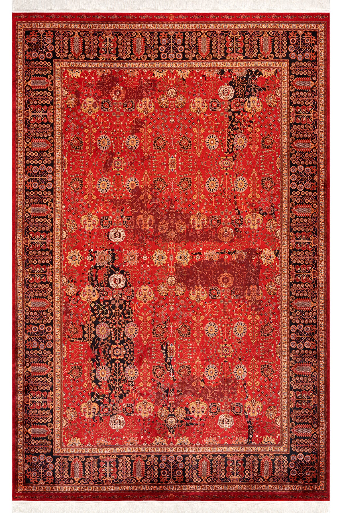 Koza Gördes Bordo Salon Halısı A5722A