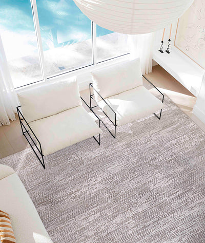 Koza Hayad Kilyos Krem Gri Akrilik Salon Halısı 45563A