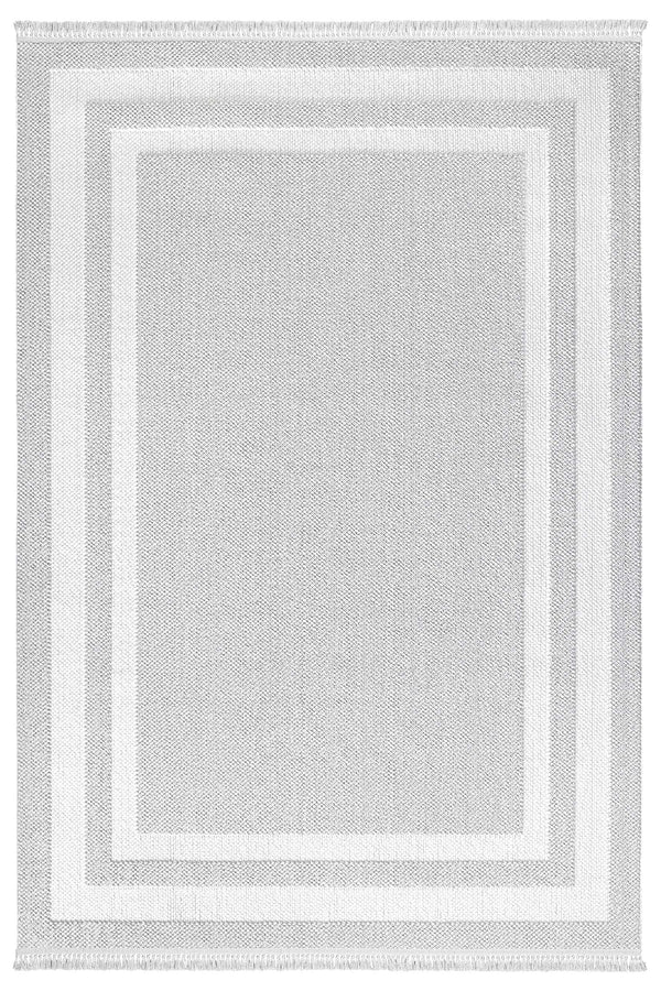 Koza Hayad Mood Gri Krem Tozumaz Halı 19207A