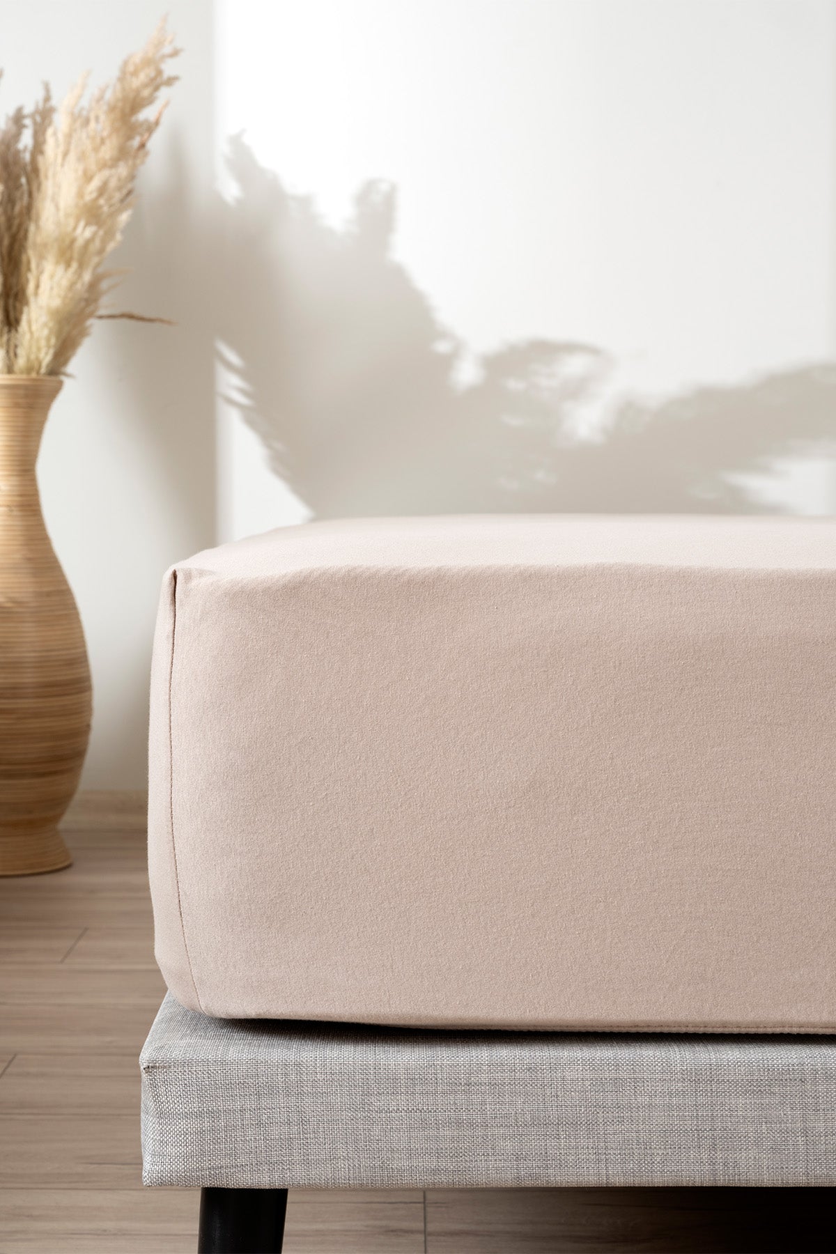 Koza Home Bej Çift Kişilik Penye Fıtted Çarşaf 2527