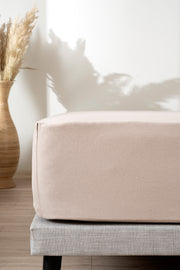 Koza Home Bej Çift Kişilik Penye Fıtted Çarşaf 2527