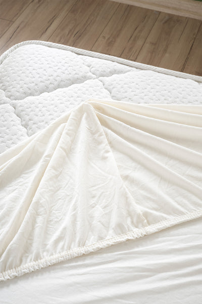 Koza Home Ekru Çift Kişilik Penye Fıtted Çarşaf 2528